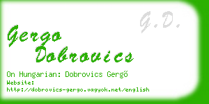 gergo dobrovics business card