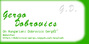 gergo dobrovics business card